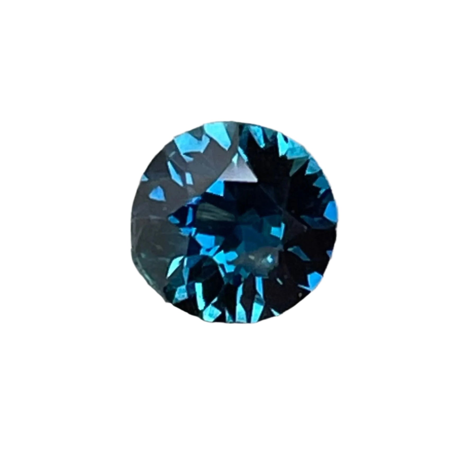 Natural Blue Green Sapphire 0.50 Carat – Round Cut | Loose Teal Gemstone for Jewellery | Eye Clean - Sapphire pal