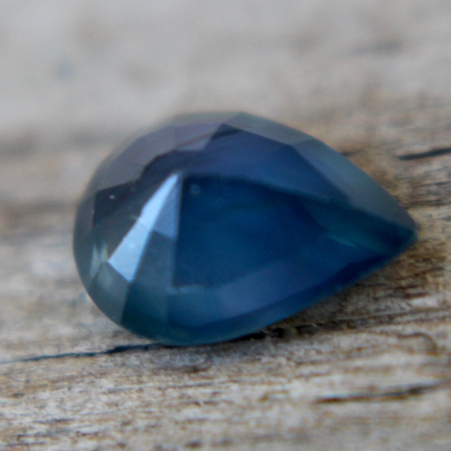 Natural heated sapphire pear shape gemstone