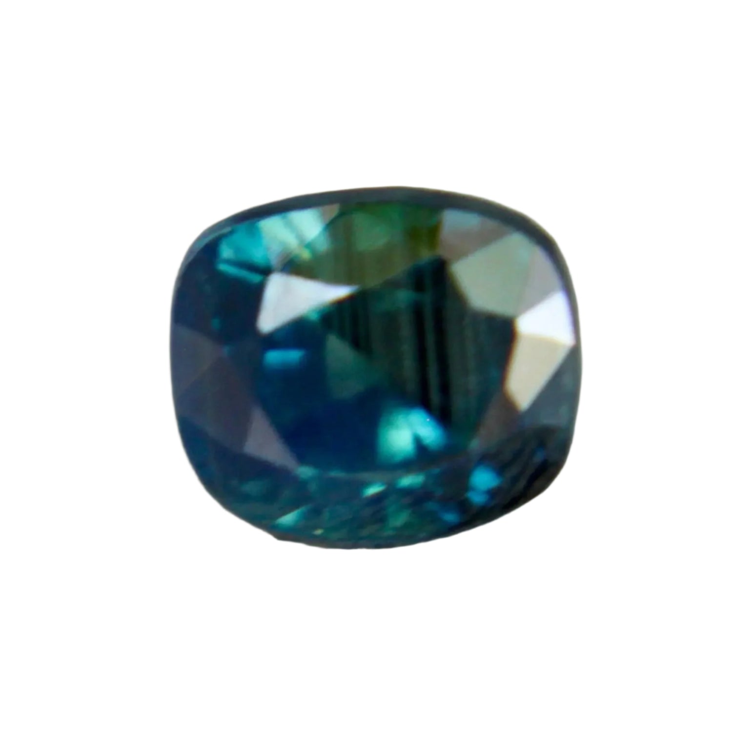 1.32ct Natural Blue Green Sapphire | Cushion Cut Gem

