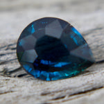 Natural unheated blue green sapphire 8x6 pear cut for engagement ring design