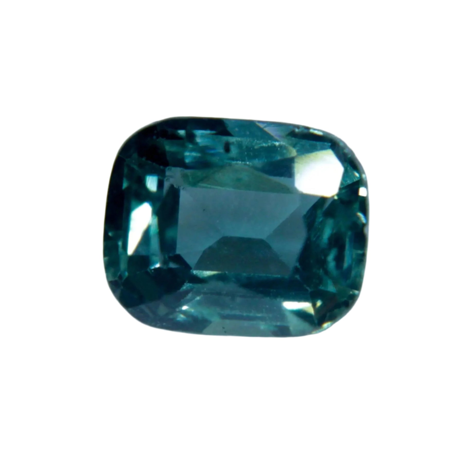 1.06 Carat Natural Blue Green Sapphire – Cushion Cut, Unheated, VS Clarity, Ethically Earth Mined


