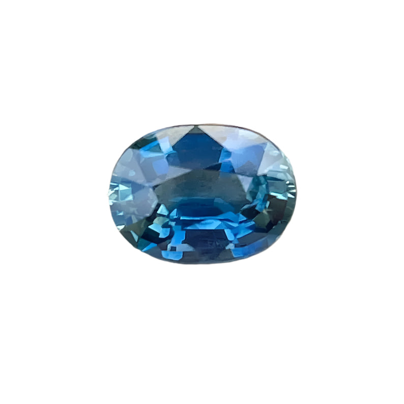 1.77ct Natural Blue Green Sapphire – Oval Cut, VVS Clarity, Earth Mined Loose Gemstone for Engagement Rings and Custom Jewellery

