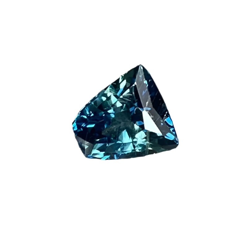 Natural Blue Green Sapphire 1.38ct | Freeform Cut Teal Sapphire - Sapphire pal