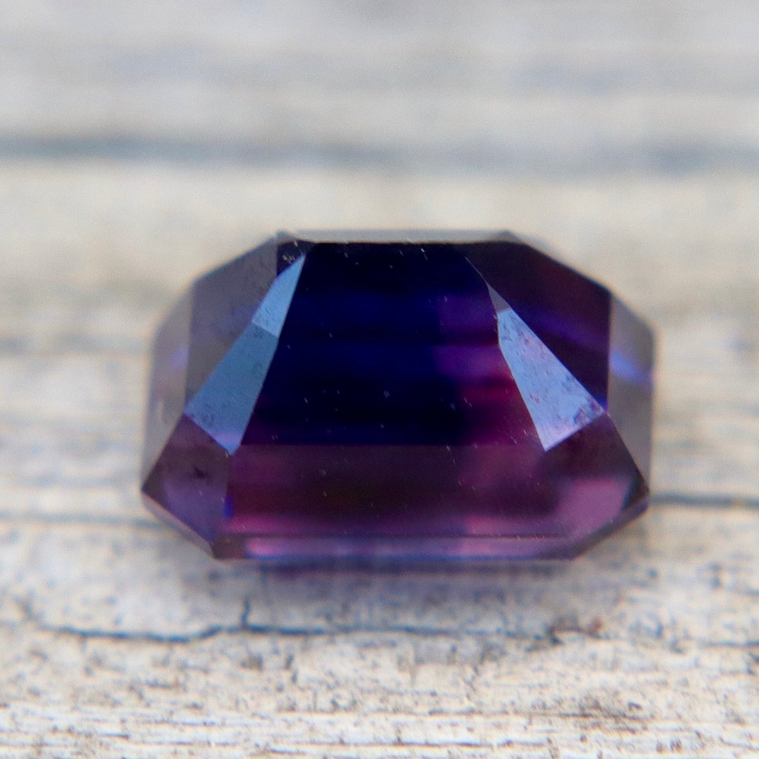 Natural Blue - Purple Sapphire 1.32ct — Ceylon Bi - Color, Unheated, Emerald Cut (Eye - Clean) - Sapphirepal