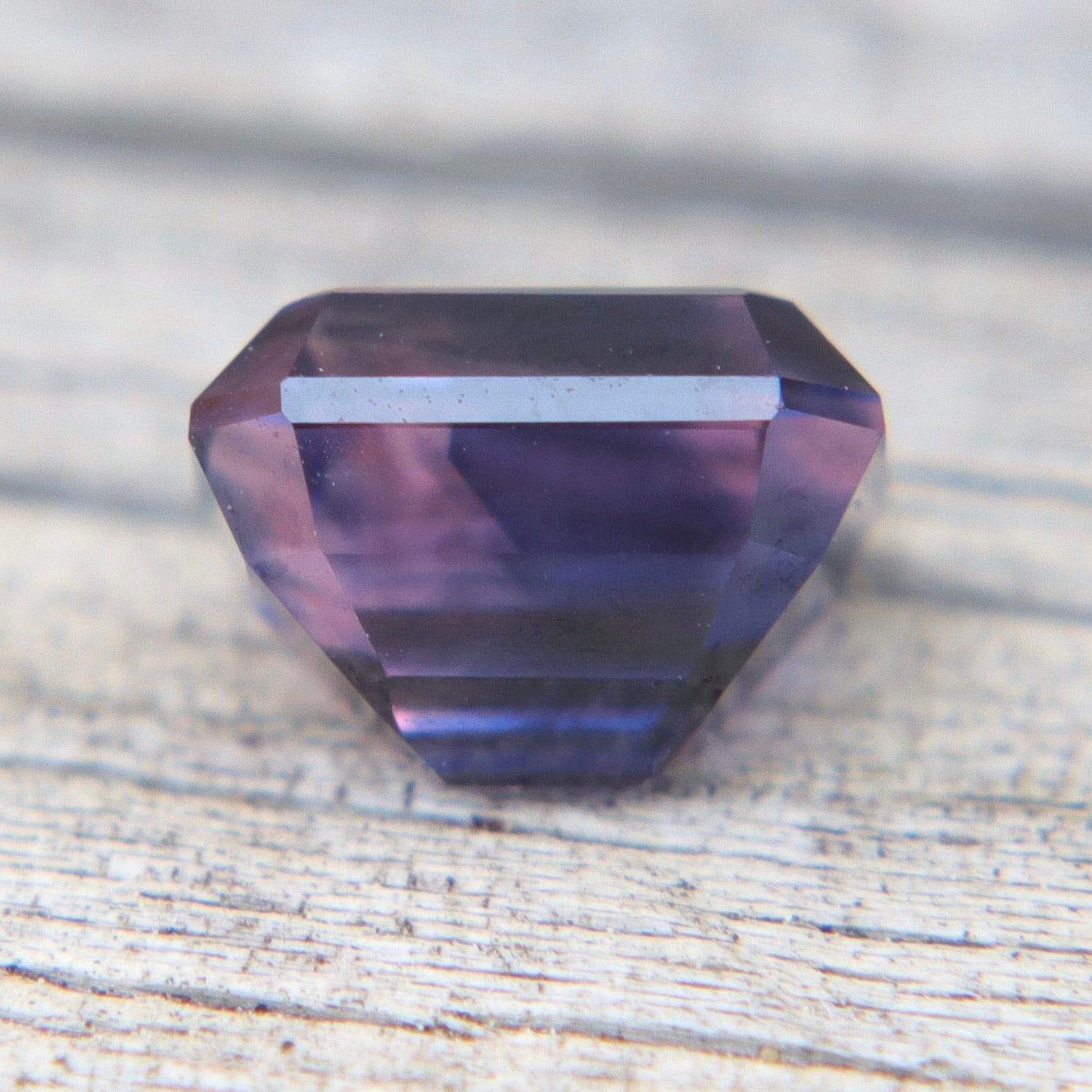 Natural Blue - Purple Sapphire 1.32ct — Ceylon Bi - Color, Unheated, Emerald Cut (Eye - Clean) - Sapphirepal