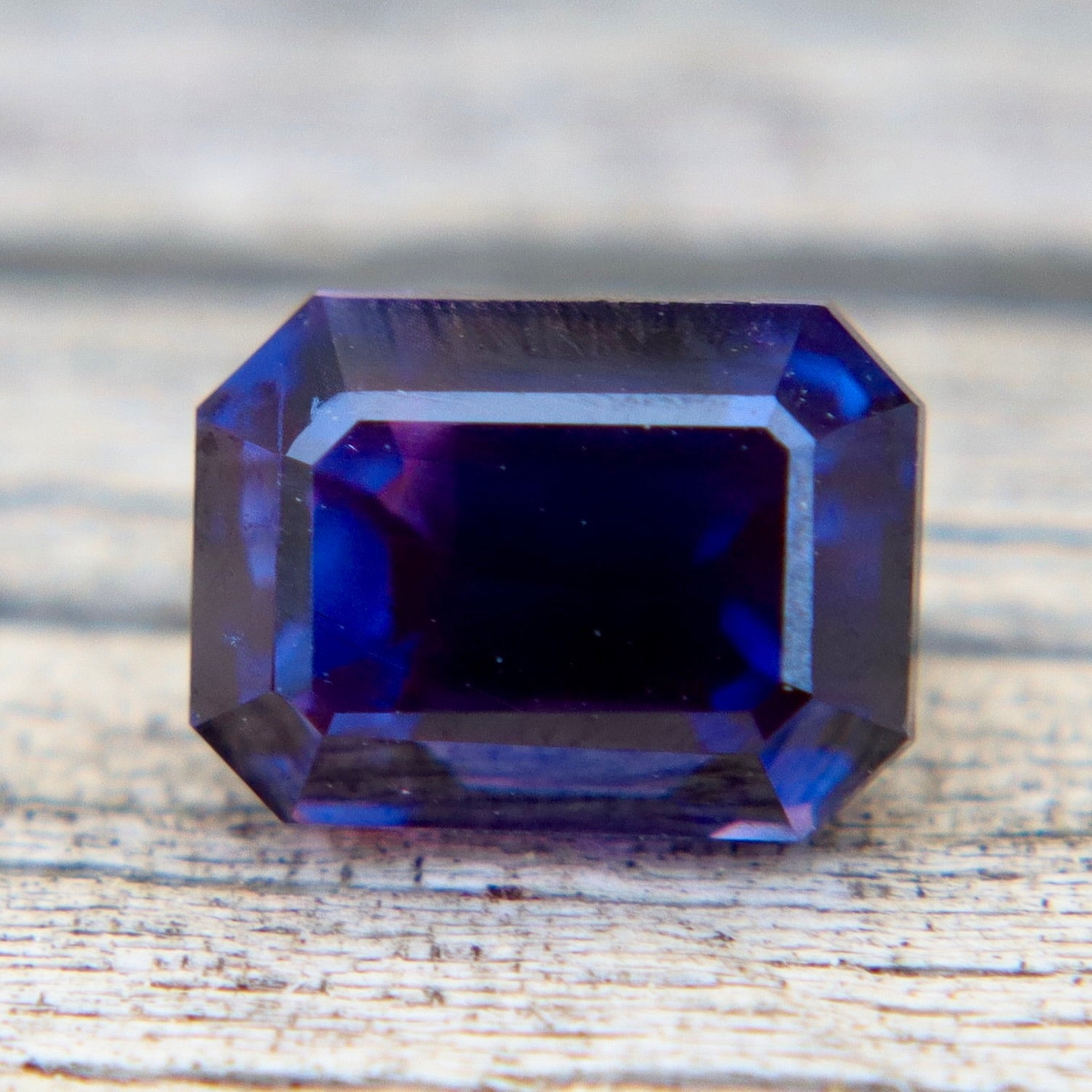 Natural Blue - Purple Sapphire 1.32ct — Ceylon Bi - Color, Unheated, Emerald Cut (Eye - Clean) - Sapphirepal