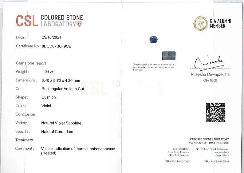 Natural Blue Purple Sapphire - Sapphirepal