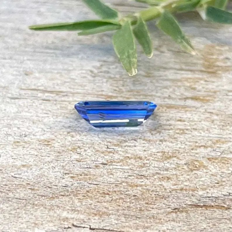 Natural Blue Sapphire – 0.62 Carat Emerald Cut | Ceylon Gemstone - Sapphirepal