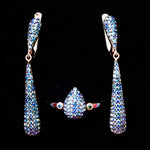 Natural Blue Sapphire Silver Jewelry Set – Ring, Earrings & Pendant | Earth - Sourced Gemstones - Sapphirepal