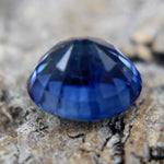 Face-up oval blue sapphire 5.80 × 5.30 × 4.20 mm