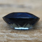 Ceylon blue sapphire measured on calipers at 7.82 × 6.00 mm