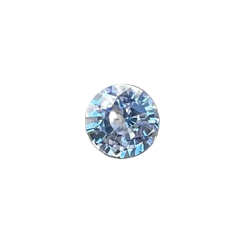 Natural blue sapphire 0.64 carat round cut Ceylon loose gemstone