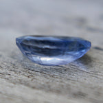 Heated natural blue sapphire oval faceted gem eye clean clarity