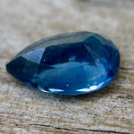 Natural Blue Sapphire 0.76ct pear cut from Madagascar — heated, I clarity