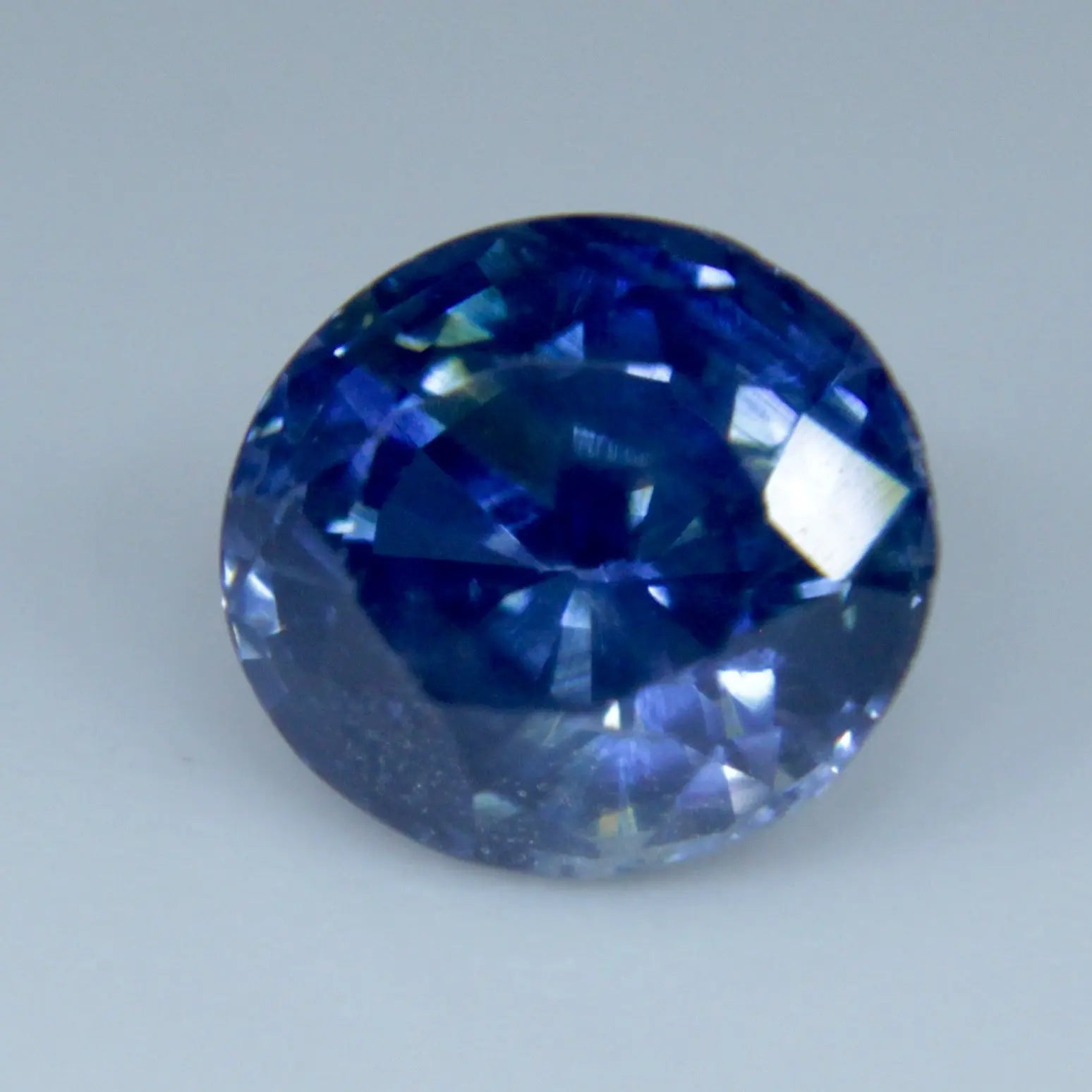 Earth-sourced natural blue sapphire, precision faceted