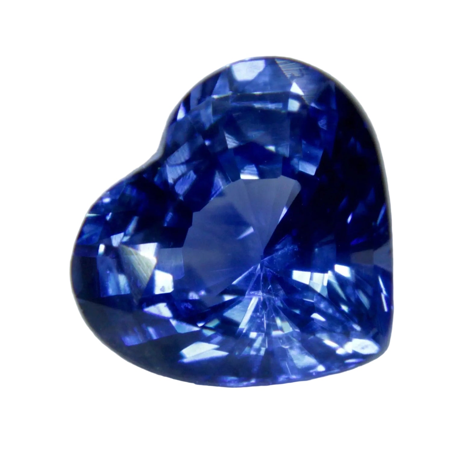 Faceted heart blue sapphire loose gemstone, Sapphire Pal Australia