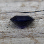 Unheated blue spinel 1.05 carat round stone from Ceylon, eye-clean clarity