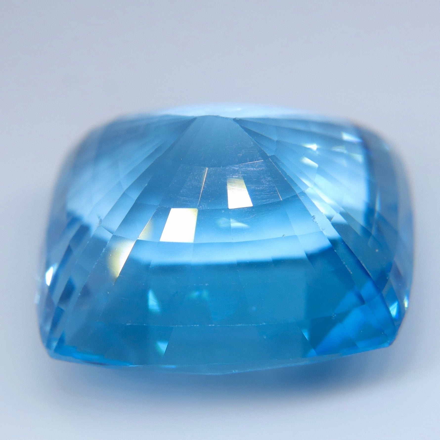 Natural Blue Topaz Cushion Cut 32.33 Carat | Ceylon VVS | Loose Faceted Gemstone - Sapphirepal
