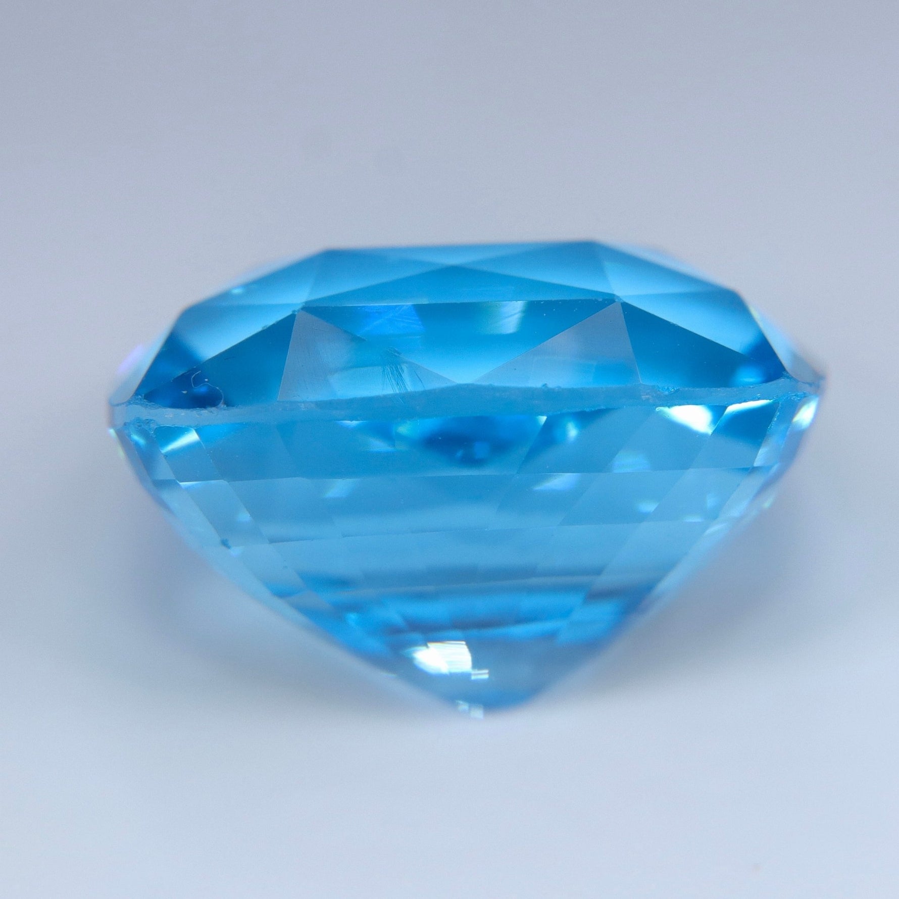 Natural Blue Topaz Cushion Cut 32.33 Carat | Ceylon VVS | Loose Faceted Gemstone - Sapphirepal