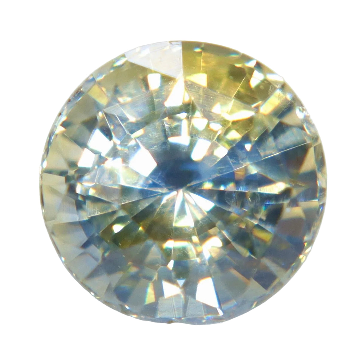 Natural blue yellow bi-color sapphire 1.22 carat round cut