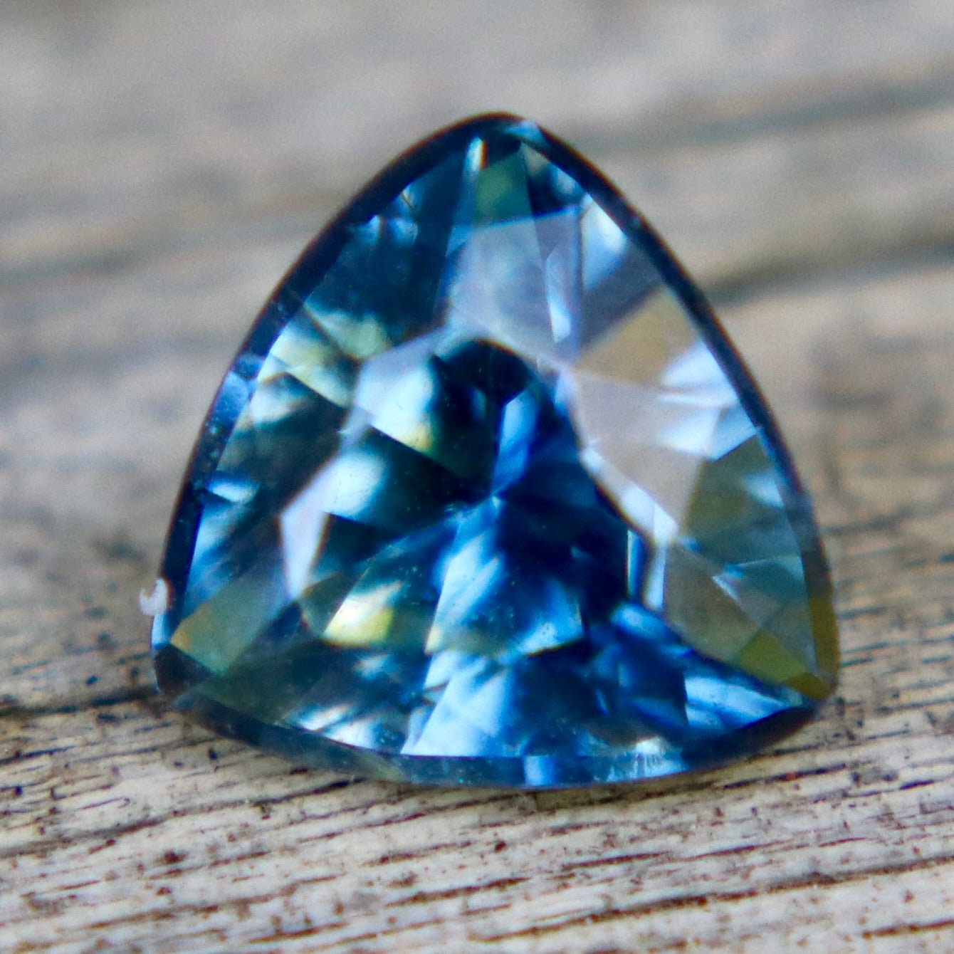 Natural Blue - Yellow Sapphire | Trillion Cut, 0.81 Carat | Natural Gem from Ceylon - Sapphirepal