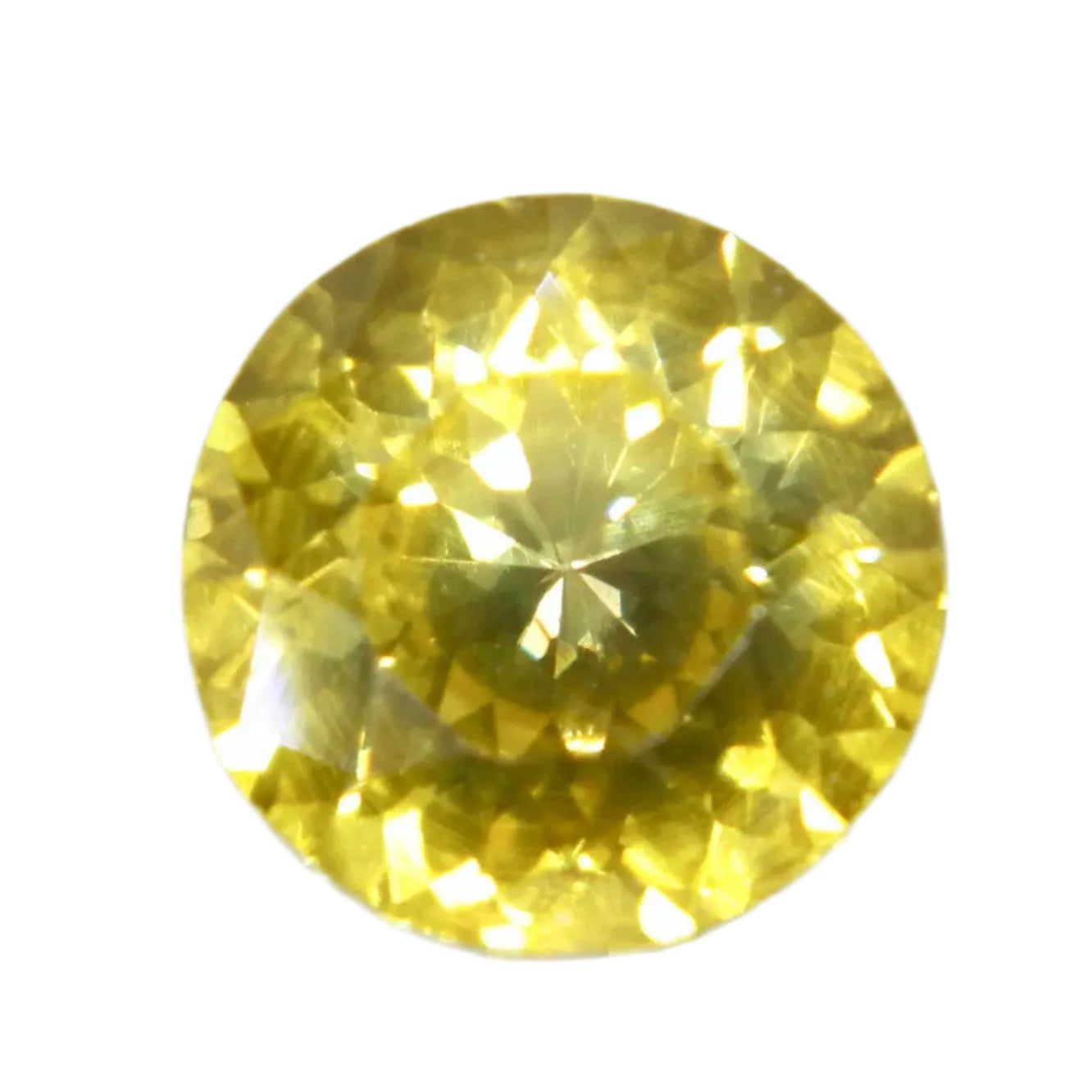 0.57ct Natural Blue Yellow Sapphire – Round Cut Ceylon Bi-Coloured Gemstone


