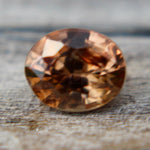 Natural brown Ceylon sapphire gemstone with SI clarity and fine cut and polish