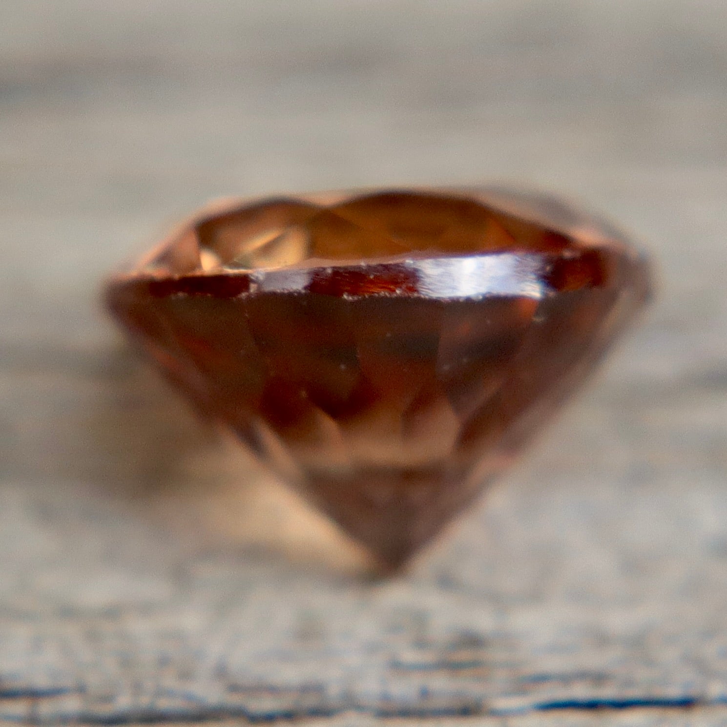 Brilliant Brown Zircon 1.33 Carat – Faceted Round Stone by Sapphire Pal Australia