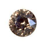 Natural brown zircon 1.55 ct round cut from Ceylon – untreated earth-mined gemstone
