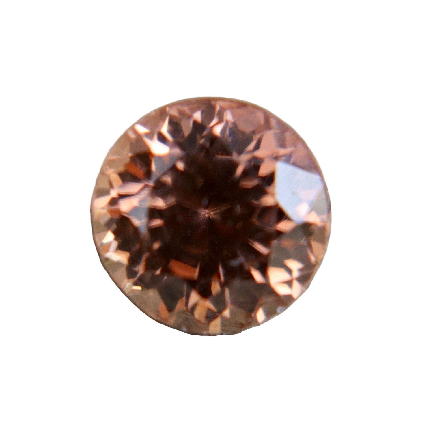Natural Brown Zircon Round Cut 1.33ct from Ceylon – Untreated Loose Gemstone