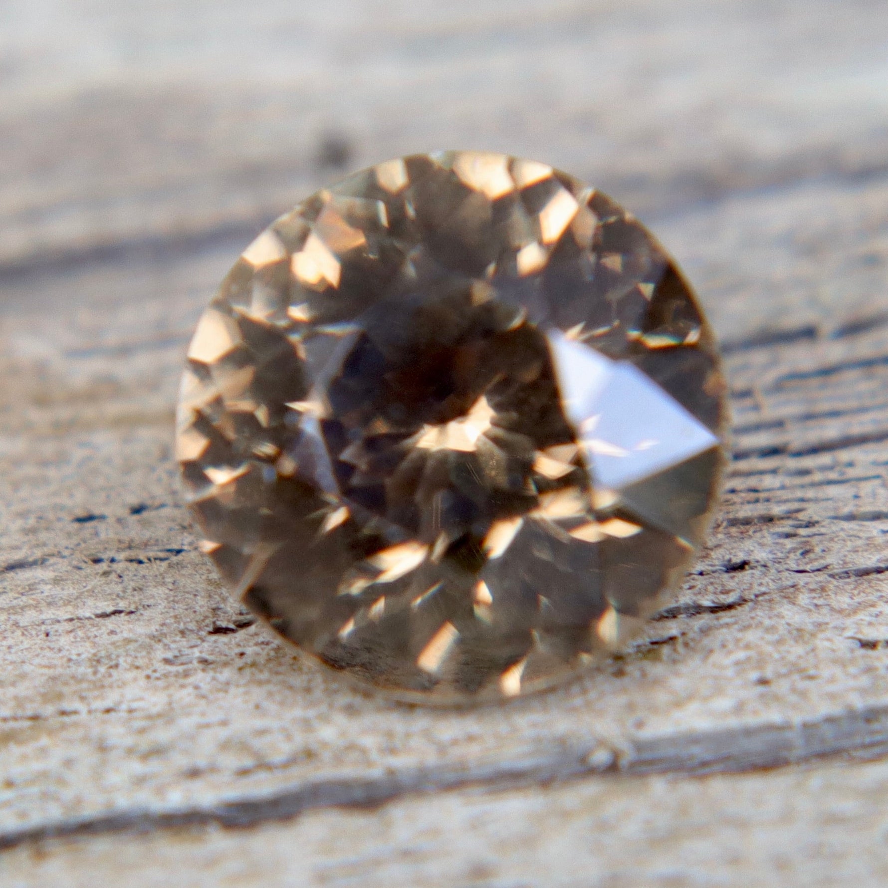 Earth-mined brown zircon under natural light – ideal for engagement and wedding rings
