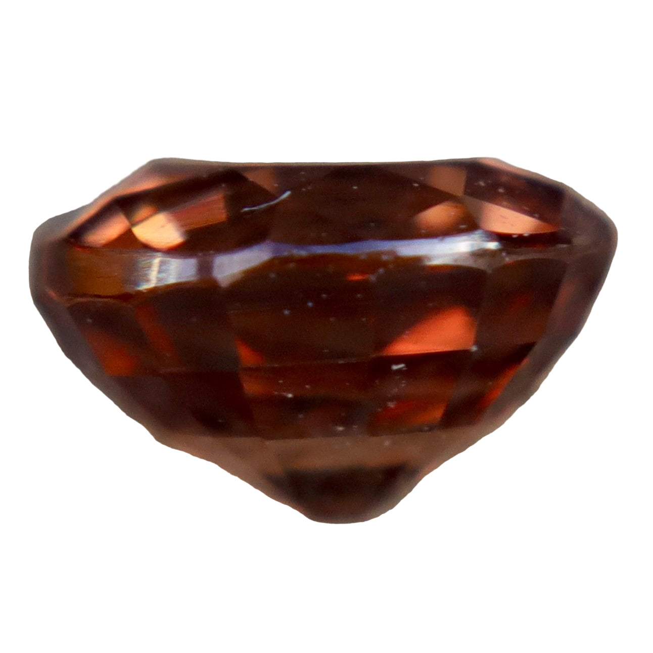 Loose round brown zircon for engagement ring