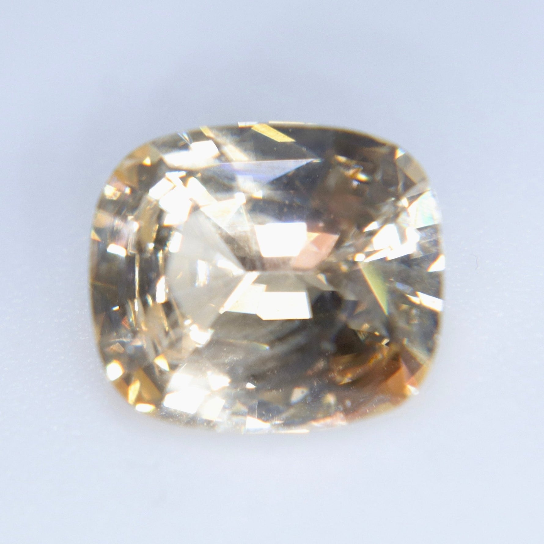 Natural Champagne Sapphire 3.01 Carat Cushion Cut Loose Gemstone from Ceylon - Sapphirepal