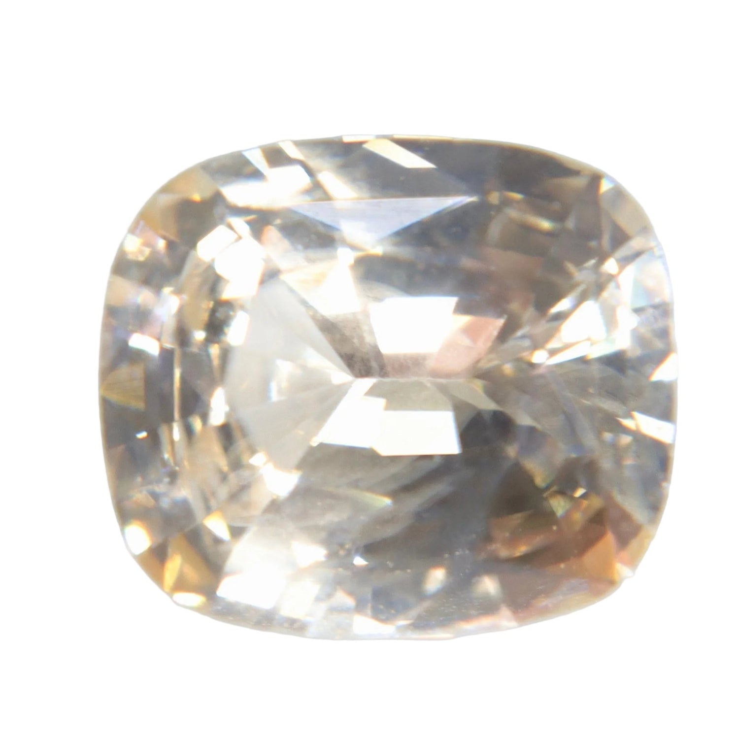 Natural Champagne Sapphire 3.01 Carat Cushion Cut Loose Gemstone from Ceylon - Sapphirepal