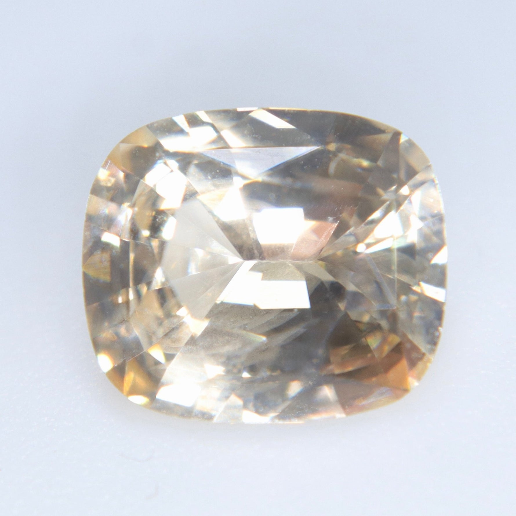 Natural Champagne Sapphire 3.01 Carat Cushion Cut Loose Gemstone from Ceylon - Sapphirepal