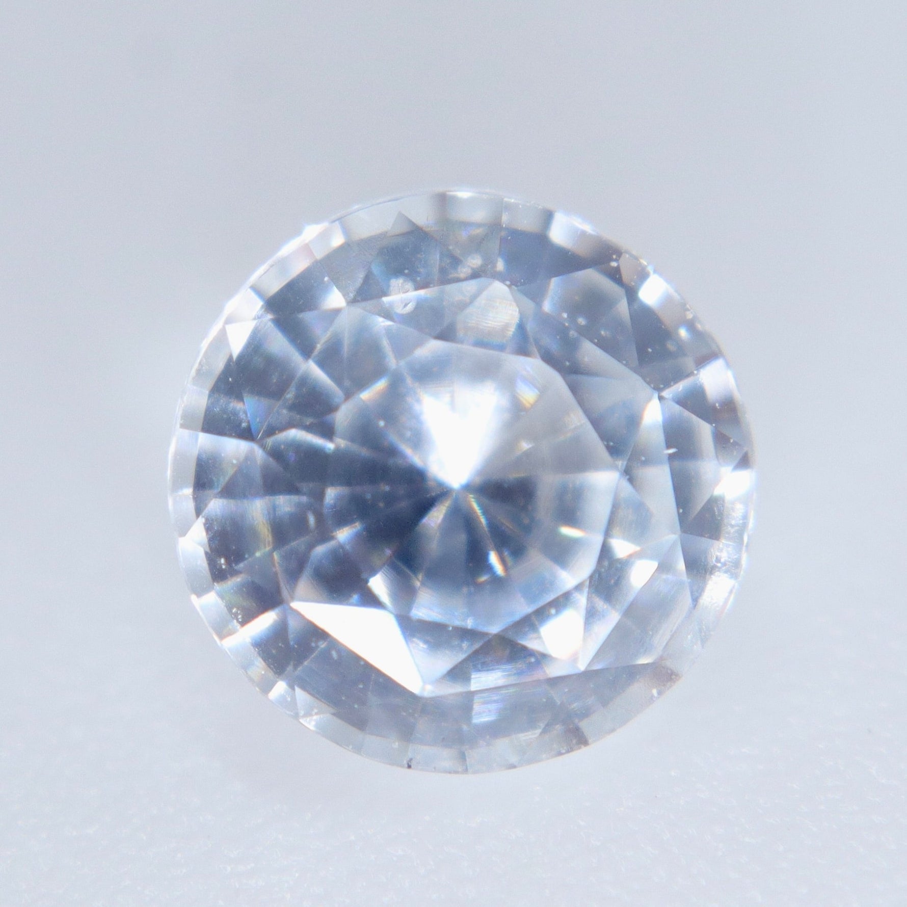 Natural Colorless Ceylon Sapphire 1.21ct Round Cut Loose Gemstone - Sapphirepal