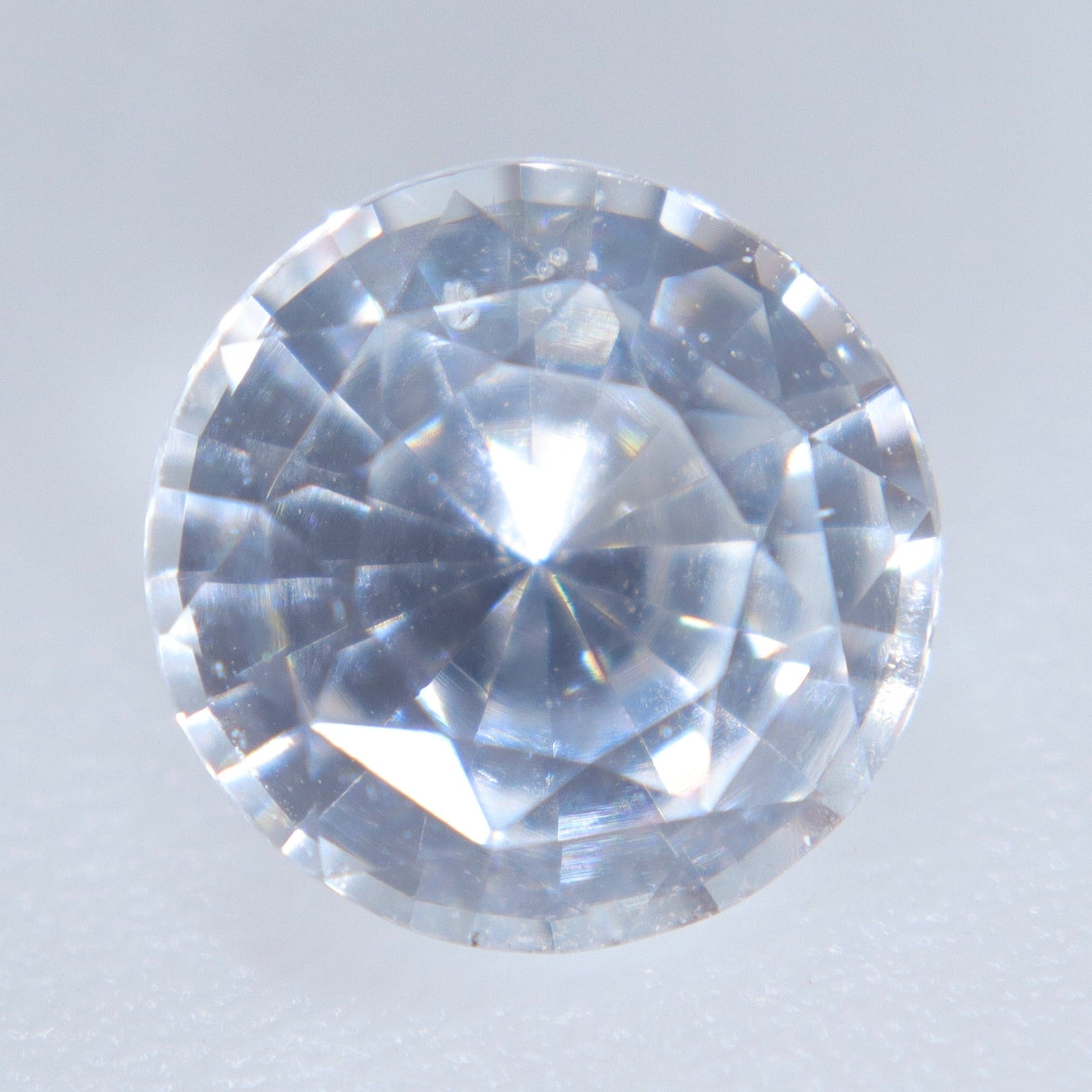 Natural Colorless Ceylon Sapphire 1.21ct Round Cut Loose Gemstone - Sapphirepal