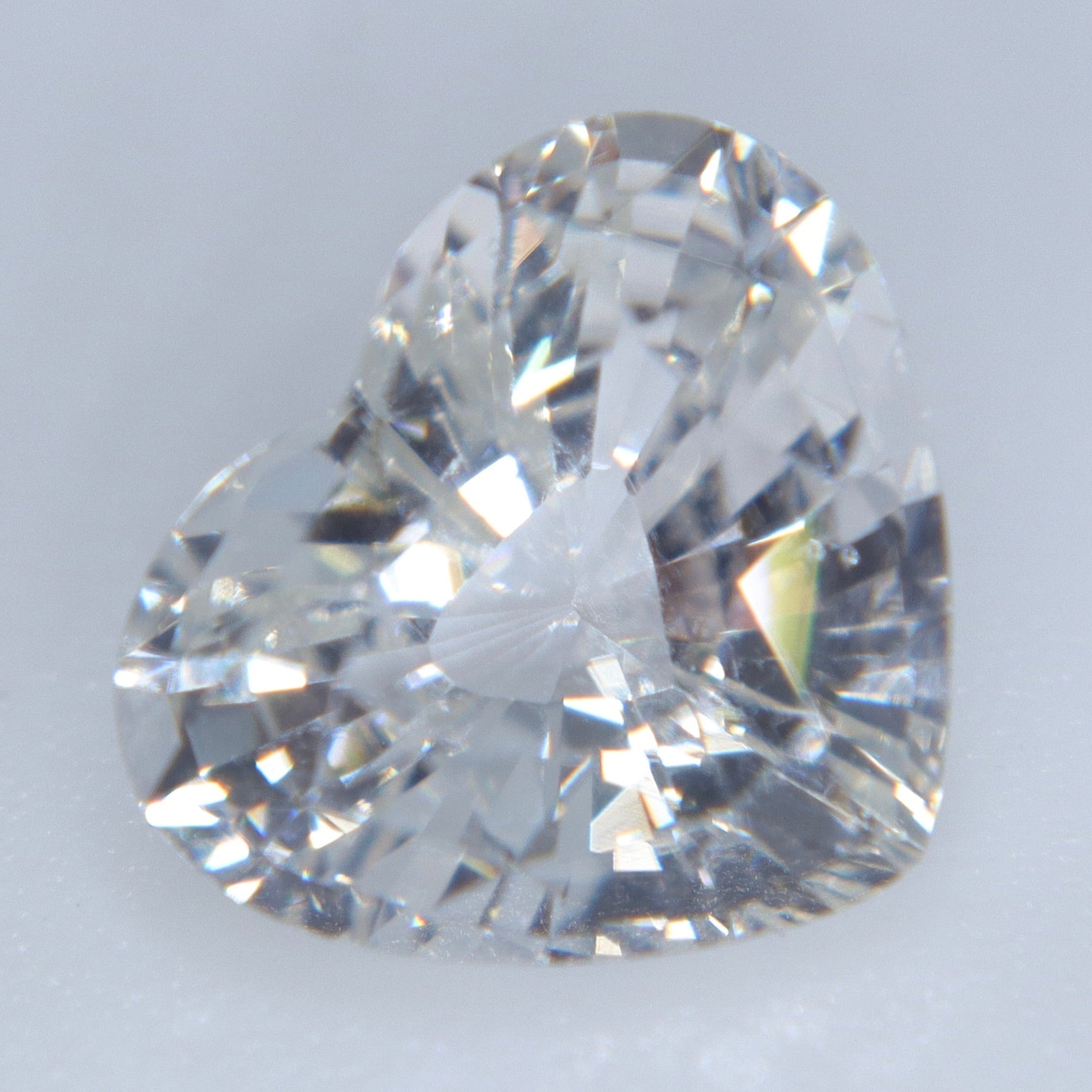 Natural Colorless Sapphire 2.48 Carat Heart Cut from Ceylon - Sapphirepal