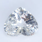 Natural Colorless Sapphire 2.48 Carat Heart Cut from Ceylon - Sapphirepal