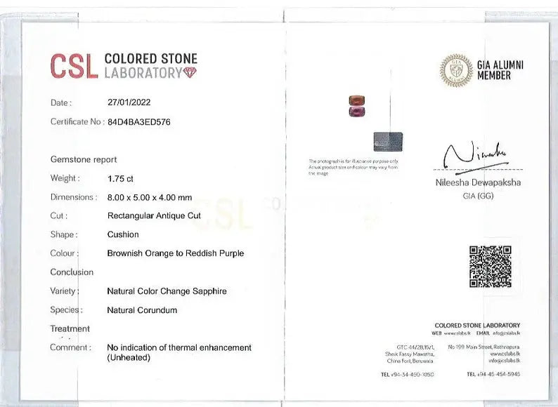 Natural Colour Change Sapphire - Sapphirepal