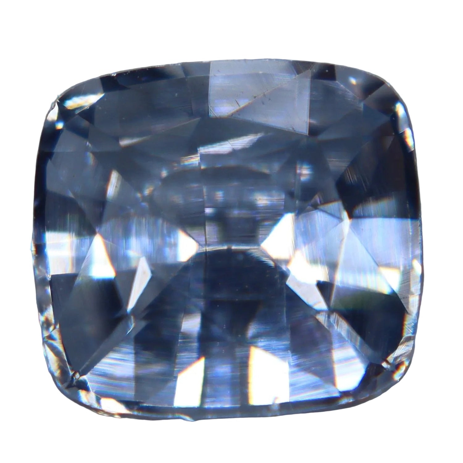 Natural Colourless Sapphire 2.13 Carat Cushion Cut Ceylon VVS White Sapphire Loose Gemstone - Sapphirepal