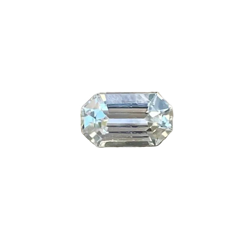 Natural Colorless Sapphire 0.62 Carat Emerald Cut from Ceylon – untreated VVS
