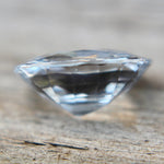 3.44ct natural white sapphire cushion cut, VVS clarity Ceylon gemstone