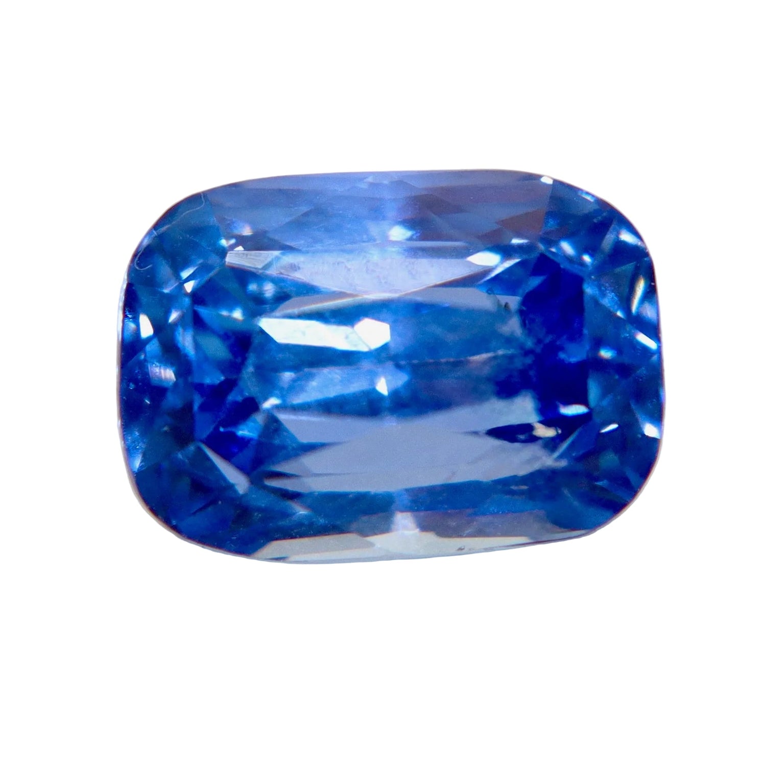 Natural Cornflower Blue Ceylon Sapphire 2.58 Carat Cushion Cut Unheated - Sapphirepal