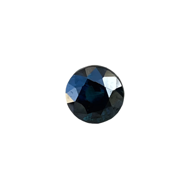 Natural Deep Blue Green Sapphire | Round Cut | 0.73 Carat | Unheated | Madagascar Sapphire - Sapphire Pal