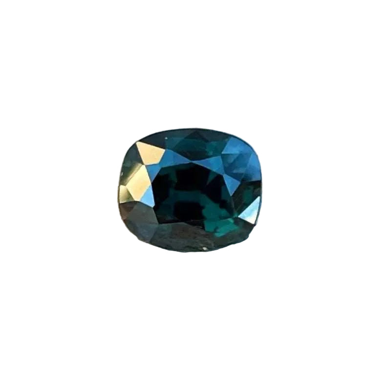 Natural Deep Teal Green Sapphire – 1.30 Carat Cushion Cut - Sapphire pal