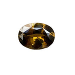 3.00ct Dijon yellow zircon, oval 11×8mm, Ceylon origin – face-up view