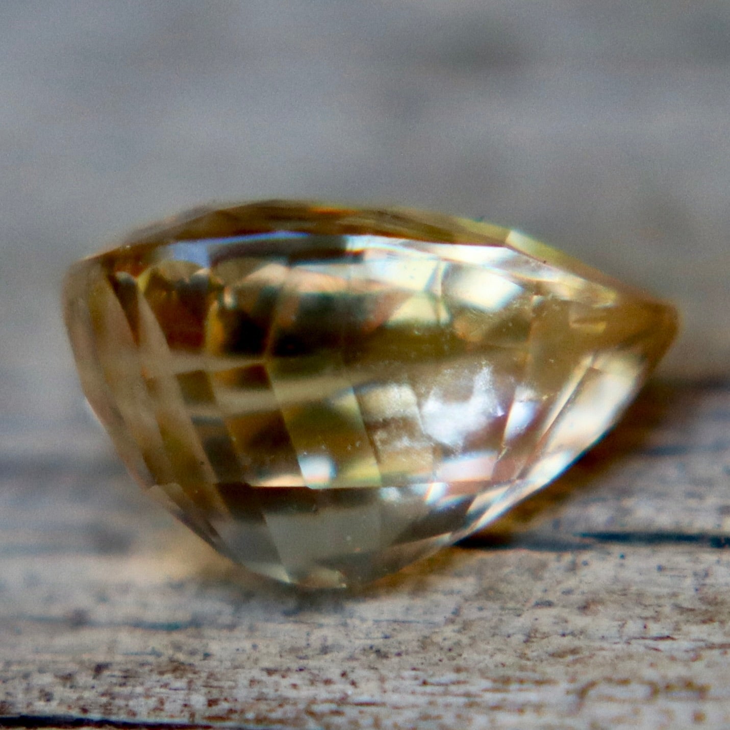 Natural Golden Champagne Sapphire 1.01 Carat Pear Cut Unheated Ceylon Gemstone - Sapphirepal