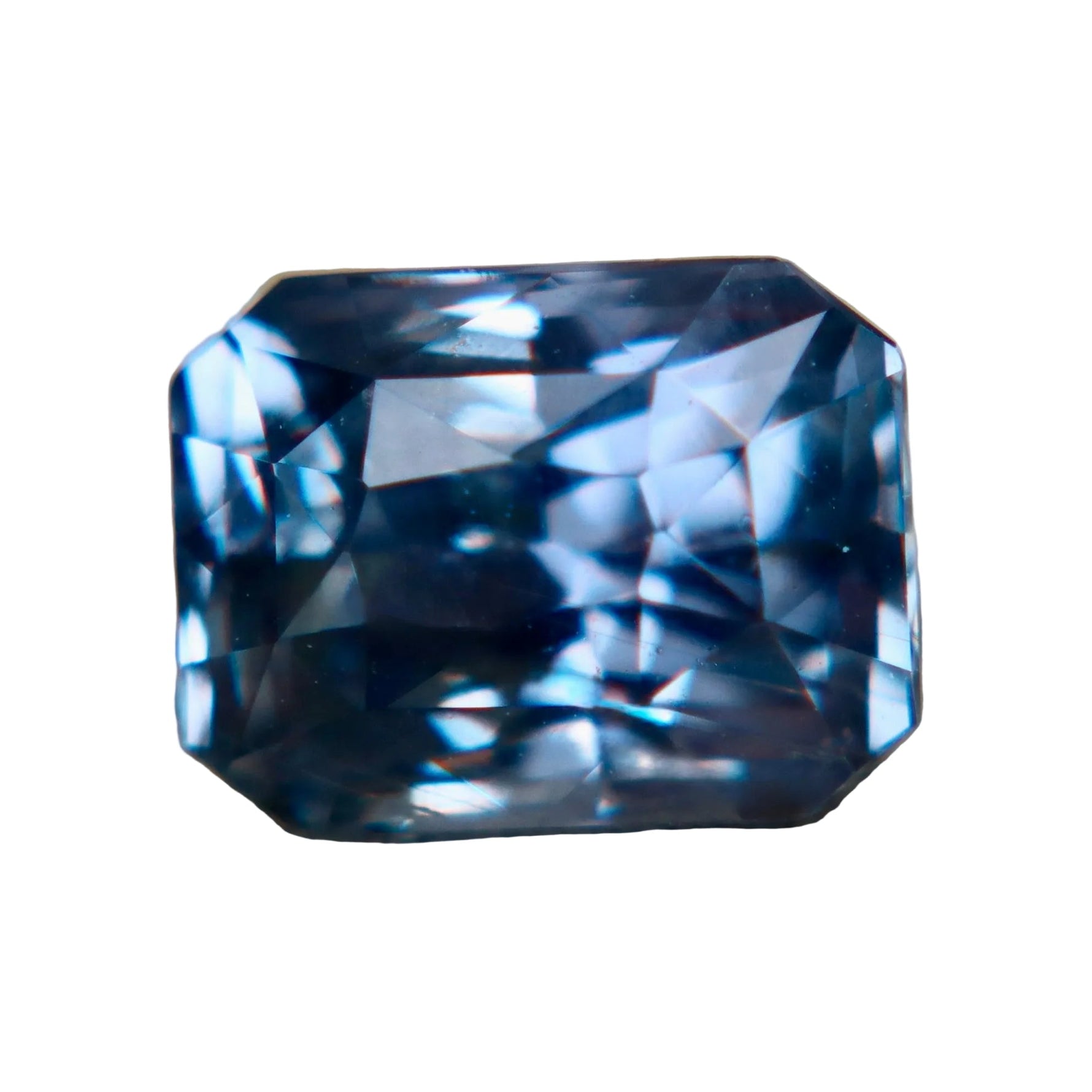 Natural Gray Ceylon Sapphire 2.95 ct Emerald Cut Loose Gemstone - Sapphirepal
