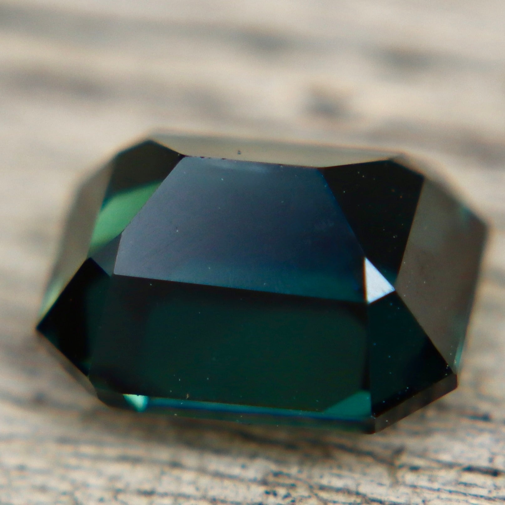 Natural Green Australian Sapphire 3.12 ct Emerald Cut Loose Gemstone - Sapphirepal